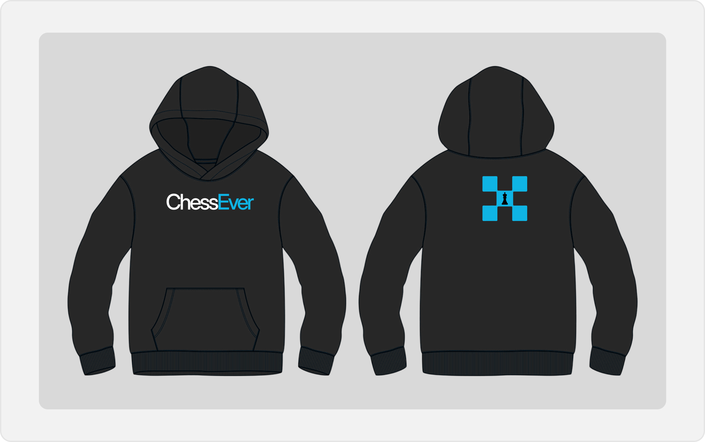 ChessEver hoodie front and back