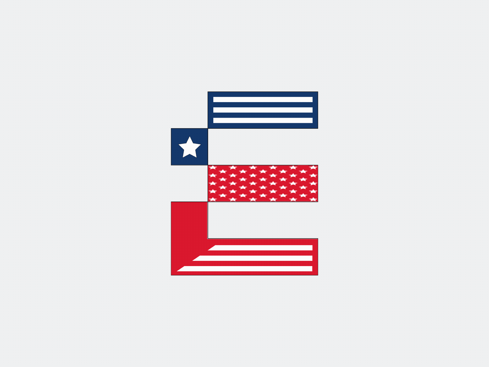 Endgame E mark in stars and stripes