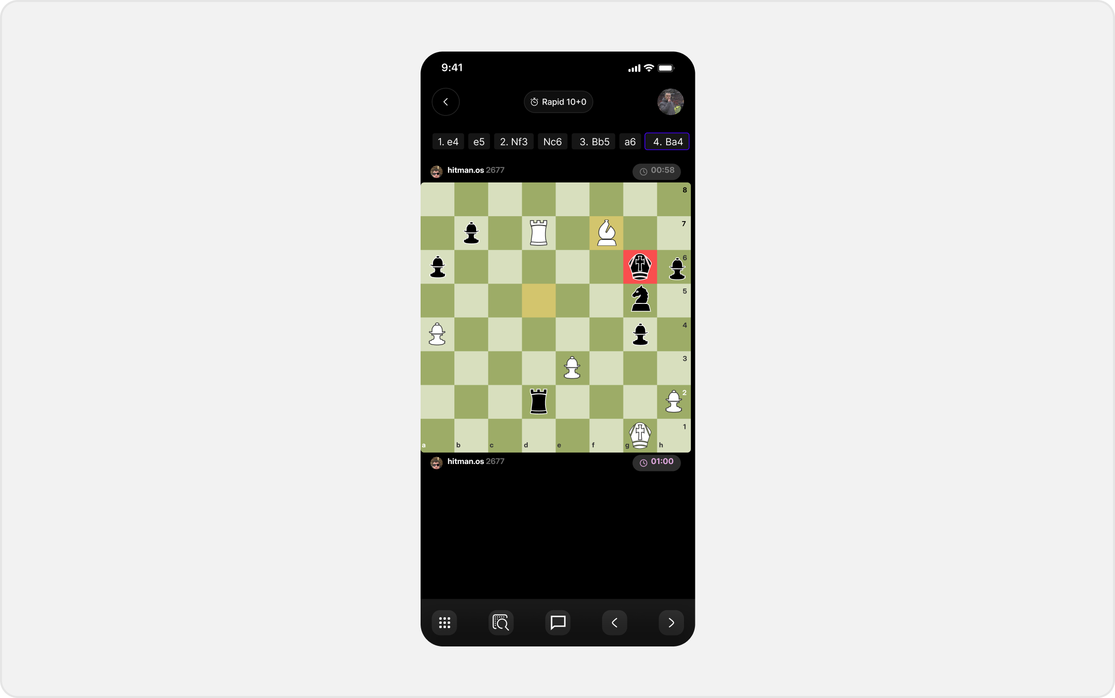 Gameplay screen on mobile