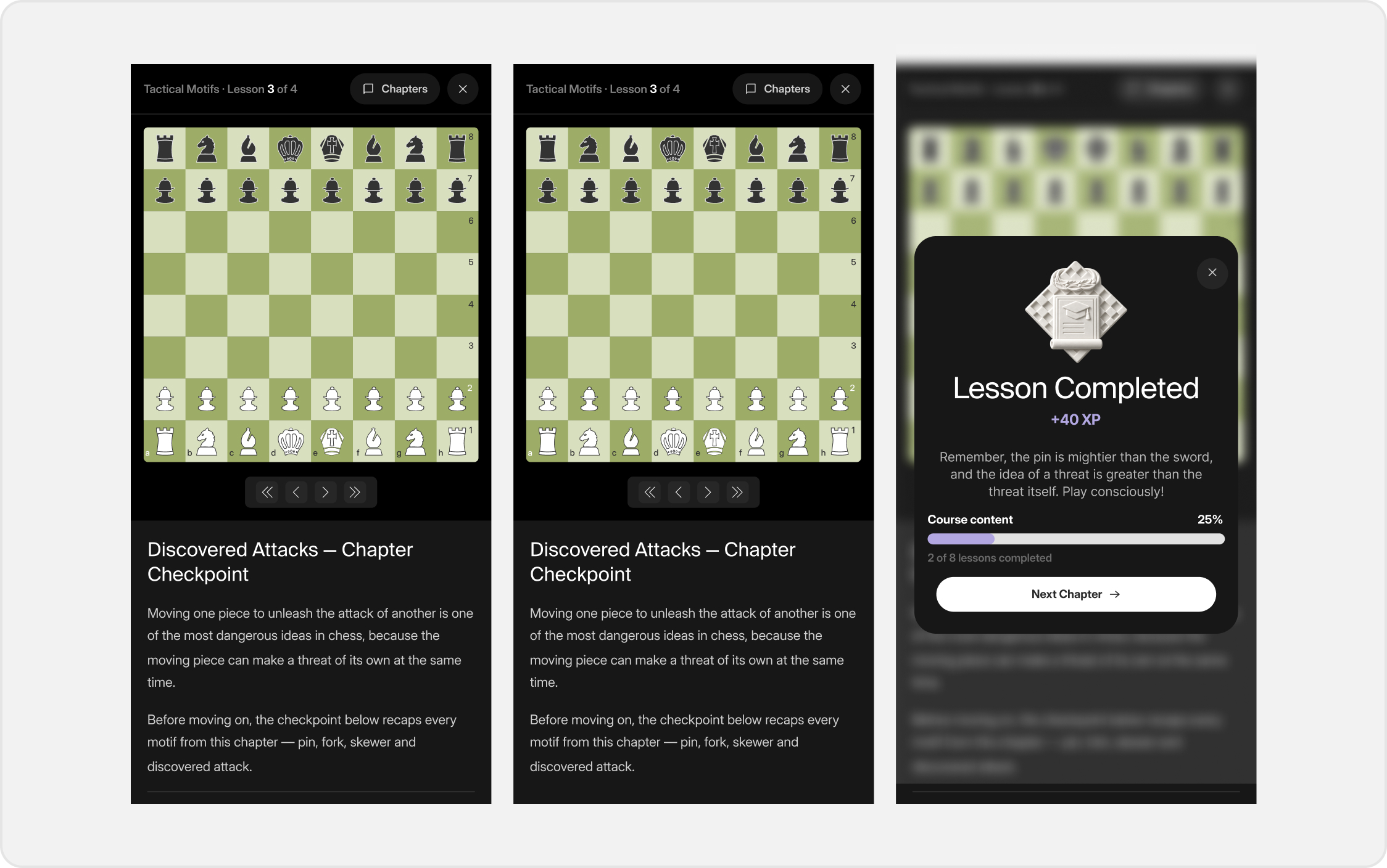 Learn lesson frame